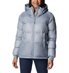 Columbia Women's Pike Lake 2 Hooded Insulated Jacket, Hooded Puffer Jacket, Tradewinds Grey, Size XL