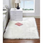 Décoration d'intérieur Tapis blanc super doux Tapis de chambre d'enfant Tapis de salon de chambre à coucher (Blanc, 4060cm) - Ahlsen