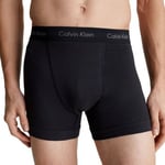 Calvin Klein 3P Cotton Stretch Trunks Helsvart bomull X-Large Herre