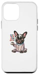 Coque pour iPhone 12 mini Less Talk More Coffee Bouledogue français amusant et mignon graphique