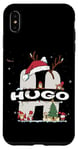 Coque pour iPhone XS Max Chemise de Noël Hugo avec nom Hugo pour Noël amusant