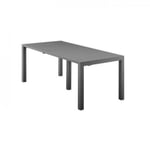 Table de jardin extensible mode papillon - extensible des 2 côtés - Aluminium - 200/260/320 X 100 X 75 cm