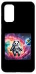 Coque pour Galaxy S20 Astronaute Panda flottant dans l'espace avec nébuleuse. Suit Planet