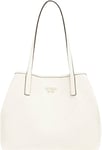 Guess Vikky Metal Gold Logo Womens Bag In Cream