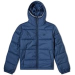 adidas Originals Mens Padded Hooded Puffer Jacket - Navy Blue / Medium