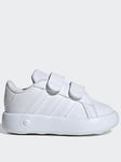 adidas Sportswear Unisex Infant Grand Court 2.0 Trainers - White, White, Size 7 Younger