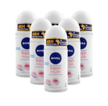 Nivea Fresh Musk Women Roll-on Deodorant Anti-transpirant 50ml 3, 6 Pack