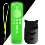 Dinghosen Remote Control Cover for Fire TV Stick, Fire TV Stick (2nd Gen) and Fire TV (3rd Gen)， Protective, Lightweight and Dust-proof Remote Control Case with Holder and Wrist Strap (Green)