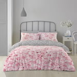 GC GAVENO CAVAILIA Parure de lit Bellerose Housse de Couette réversible Douce et Confortable Belle Rose, Coton, 50% Polyester, King (230 x 220cm)