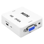 Adaptateur Hdtv Vers Vga Video Audio Numerique Analogique 1080P Blanc Pour Pc Convertisseur Hdtv2Vga Resolution Fullhd