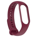 Xiaomi Mi Band 7 / 6 / 5 enkelt klockarmband - Vinröd Röd