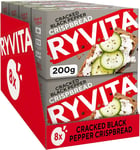 Ryvita Cracked Black Pepper Crispbread | Low Fat | Healthy Snack | High in Fibre