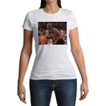 T-Shirt Femme Col Rond Michael Jordan Maillot Noir Chicago Bulls Goat Basketball