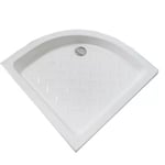 Receveur de douche quart de cercle 80 x 80 x 10 cm, blanc brillant, Cera Ondée