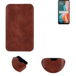 phone case for HTC Desire 19s sleeve cover pouch brown 