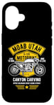 Coque pour iPhone 16 Moab Utah U-128 Moto Rétro Canyon Sculpture