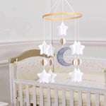 Fei Yu - Bébé carillon éolien berceau 3D lune étoiles Mobile bébé berceau feutre suspendu jeu Mobile pour les tout-petits enfants lit décor