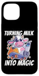 Coque pour iPhone 15 Transformer le lait en machine à fromage magique avec humour d'élevage de vache laitière