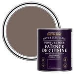 Rust-Oleum Peinture Brune Résistante à l'eau pour Faïence de Cuisine, Finition Mate - Torrent 750ml