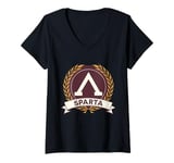 Womens Sparta Symbol of the Spartans V-Neck T-Shirt