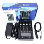 Liitokala Lii 600 Chargeur 18650 Pour 3.7v 18350 18500 16340 21700 20700 26650 1.2v Aa Test De Capacité De La Batterie Nimh. - Type Lii-600 Full Set