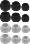 Lot de 6 paires d'embouts souples en silicone compatibles avec les écouteurs Samsung Galaxy Buds Pro Noir/gris