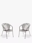 John Lewis Henley by KETTLER Round Back Garden Armchair, Set of 2, Iron Grey