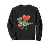 Trex Dino Boys Valentines Day Shirt Dinosaur Valentines Day Sweatshirt