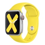 Silikone Rem För Apple Watch Band 44Mm 40Mm 45Mm 41Mm 49Mm 42Mm 38Mm Korpus Armband Iwatch Ultra 2 Serien 7 Se 3 4 5 6 89 Yellow 42 44 45 49 mm S-M