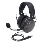 Military Headset Two Way Radio Headphones Noise Cancelling 7.1mm Plug With Push