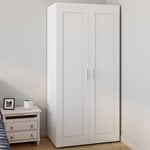 Armoire 2 portes VITO penderie 80 cm avec étagères rangement maxi capacité