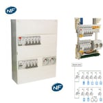 Digital Electric - Coffret électrique équipé T1 - T2 - 2 rangées - 1 inter. diff-AC. 63A + 1 inter. diff-A. 63A + 9 disjoncteurs