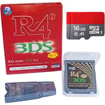 Rouge R4i 3DS RTS + 16GB carte mémoire Red R4 3DS SDHC Linker précharge les fichiers du noyau Pour 3DS 2DS DSi NDSL