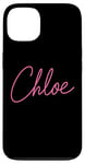 Coque pour iPhone 13 Chloe Nom Love Femme Fille Ami Femme Epouse Rose