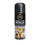 Metallic Black Aerosol Spray Paint All-Purpose Gloss Wood Metal Spray 200ml