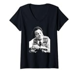 Womens Actor David Jason Open All Hours B&W By Allan Ballard V-Neck T-Shirt