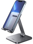 UGREEN Phone Stand Desk Aluminum Foldable Mobile Phone Holder Adjustable Table Mount Compatible with iPhone 16 Pro Max 15 Plus 14 13 12 11,Galaxy S24 S23 Ultra A15,Redmi Note 13,Pixel 9 8,iPad Mini