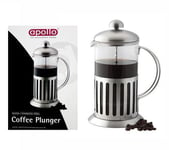 Apollo French Press Pot Stainless Steel Glass Jug Coffee Maker Espresso Plunger