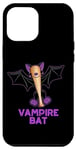 Coque pour iPhone 12 Pro Max Jeu de mots amusant en forme de chauve-souris vampire