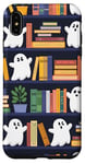 iPhone XS Max Cute Ghosts in Library Book Fans Halloween Readers Teacher Case