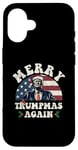 Coque pour iPhone 16 Joyeux Noël de Trump : encore un jeu de mots drôle