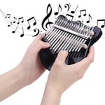 (Black)17‑Key Kalimba Thumb Keyboard Instrument With Bag And Tuning Hammer BLW