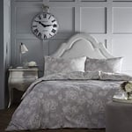 Dreams & Drapes Two, 52% Polyester / 48% Cotton, Grey, Super King, W260cm x L220cm (Duvet Cover), W48cm x L76cm (Pillow Case)