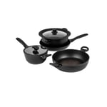 Prestige Nesting Cookware Set with Lids Induction Safe Non Stick Cookware - 4 Pc