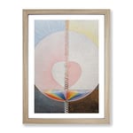 What A Human Being Is By Hilma Af Klint Classic Painting Framed Wall Art Print, Ready to Hang Picture for Living Room Bedroom Home Office Décor, Oak A3 (34 x 46 cm)