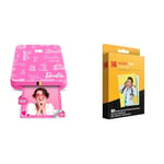 KODAK Barbie x Step Slim Wireless Instant Portable Photo Mobile Printer 2"x3" Premium Photo Paper (50 Sheets)