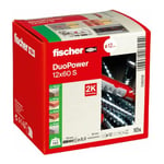 fischer - Cheville bi-matière et multi-matériaux DUOPOWER 12x60 avec vis/Boîte de 10