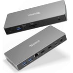 Plugable Technologies USB C Docking Station Dual Monitor 11-in-1 USB4 40G 100...