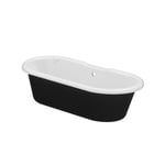 Baignoire îlot adossée 170 x 80 cm noire, GoodHome Emba