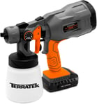 Terratek 18V Max Cordless Electric Spray Gun Fence Sprayer, 700ml Paint Contain